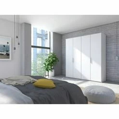 BAUHAUS Express Möbel Drehtürschrank Swift B X T X H: 200 X 58 X 216 Cm, Ohne Spiegel, Ohne Zubehör, Farbe Front: Weiß, Farbe Korpus: Weiß 8 BAUHAUS Express Möbel Drehtürschrank Swift B X T X H: 200 X 58 X 216 Cm, Ohne Spiegel, Ohne Zubehör, Farbe Front: Weiß, Farbe Korpus: Weiß -Cheap Regale Store 12 1013