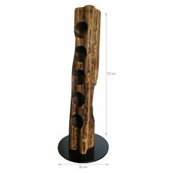 BAUHAUS Wood & Wishes Weinregal Premium Höhe: 78 Cm, Anzahl Flaschen: 5 Stk., Holz, Nussbaum -Cheap Regale Store 12 103