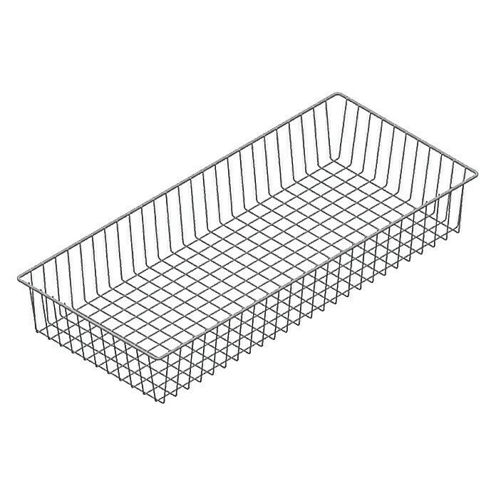 BAUHAUS Element System Drahtkorb 35 X 80 Cm, Weiß/Aluminium, Geeignet Für: Schiene Classic Raster 32 2 BAUHAUS Element System Drahtkorb 35 X 80 Cm, Weiß/Aluminium, Geeignet Für: Schiene Classic Raster 32 – Bild 2