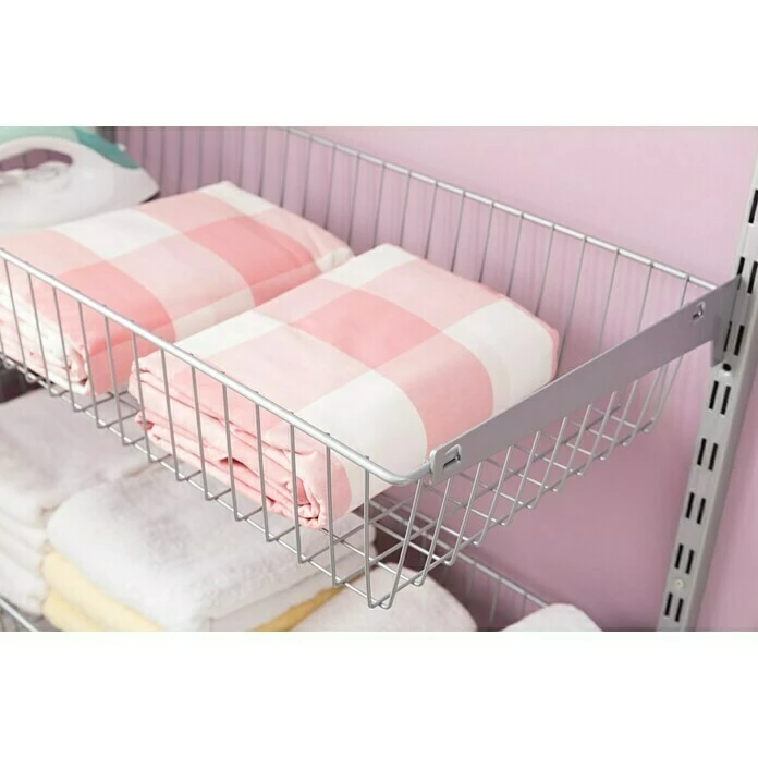 BAUHAUS Element System Drahtkorb 35 X 80 Cm, Weiß/Aluminium, Geeignet Für: Schiene Classic Raster 32 5 BAUHAUS Element System Drahtkorb 35 X 80 Cm, Weiß/Aluminium, Geeignet Für: Schiene Classic Raster 32 – Bild 5