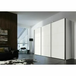 BAUHAUS Express Möbel Schwebetürenschrank Stars B X T X H: 300 X 68 X 236 Cm, Farbe Griff: Aluminiumfarben, Farbe Front: Weiß/Eiche Riviera, Farbe Korpus: Eiche Riviera -Cheap Regale Store 12 1107