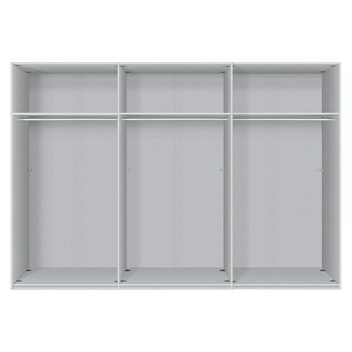 BAUHAUS Express Möbel Schwebetürenschrank Stars B X T X H: 300 X 68 X 236 Cm, Farbe Griff: Aluminiumfarben, Farbe Front: Weiß/Grauspiegel, Farbe Korpus: Weiß 2 BAUHAUS Express Möbel Schwebetürenschrank Stars B X T X H: 300 X 68 X 236 Cm, Farbe Griff: Aluminiumfarben, Farbe Front: Weiß/Grauspiegel, Farbe Korpus: Weiß – Bild 2