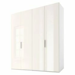 BAUHAUS Express Möbel Drehtürschrank Swift B X T X H: 200 X 58 X 216 Cm, Mit Glasfronten, Ohne Zubehör, Farbe Front: Weiß, Farbe Korpus: Weiß