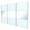BAUHAUS Express Möbel Schwebetürenschrank Stars B X T X H: 300 X 68 X 216 Cm, Farbe Griff: Aluminiumfarben, Farbe Front: Weiß/Weißglas, Farbe Korpus: Weiß