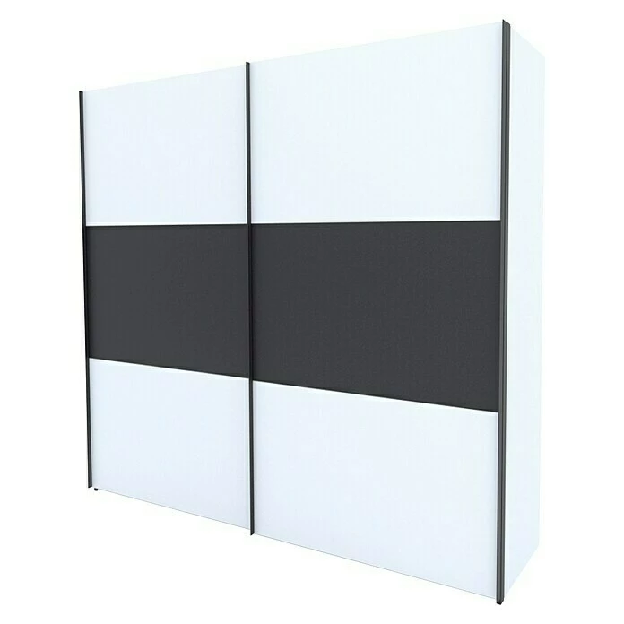 BAUHAUS Express Möbel Schwebetürenschrank Stars B X T X H: 250 X 68 X 236 Cm, Farbe Griff: Graphitfarben, Farbe Front: Weiß/Graphit, Farbe Korpus: Weiß 1 BAUHAUS Express Möbel Schwebetürenschrank Stars B X T X H: 250 X 68 X 236 Cm, Farbe Griff: Graphitfarben, Farbe Front: Weiß/Graphit, Farbe Korpus: Weiß