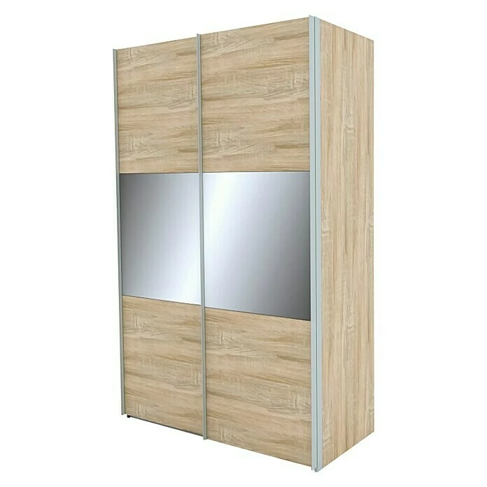 BAUHAUS Express Möbel Schwebetürenschrank Stars B X T X H: 150 X 68 X 236 Cm, Farbe Griff: Aluminiumfarben, Farbe Front: Eiche Sonoma/Grauspiegel, Farbe Korpus: Eiche Sonoma 1 BAUHAUS Express Möbel Schwebetürenschrank Stars B X T X H: 150 X 68 X 236 Cm, Farbe Griff: Aluminiumfarben, Farbe Front: Eiche Sonoma/Grauspiegel, Farbe Korpus: Eiche Sonoma