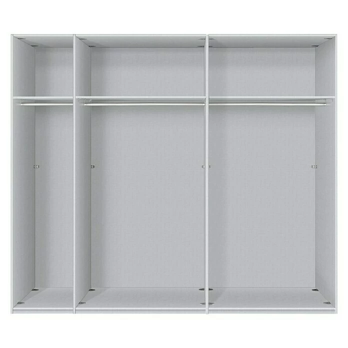 BAUHAUS Express Möbel Schwebetürenschrank Stars B X T X H: 250 X 68 X 216 Cm, Farbe Griff: Aluminiumfarben, Farbe Front: Spiegel, Farbe Korpus: Seidengrau 2 BAUHAUS Express Möbel Schwebetürenschrank Stars B X T X H: 250 X 68 X 216 Cm, Farbe Griff: Aluminiumfarben, Farbe Front: Spiegel, Farbe Korpus: Seidengrau – Bild 2