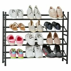 BAUHAUS Schuhregal Loft L X B X H: 23 X 116 X 68 Cm, Schwarz