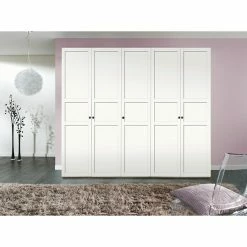 BAUHAUS Express Möbel Drehtürschrank Brooklyn Landhaus B X T X H: 300 X 58 X 216 Cm, Weiß, Ohne Spiegel