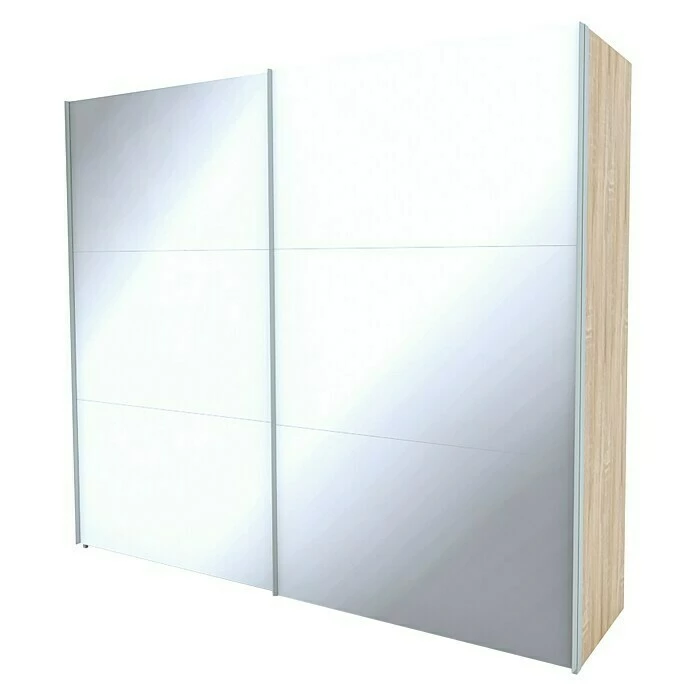 BAUHAUS Express Möbel Schwebetürenschrank Stars B X T X H: 250 X 68 X 216 Cm, Farbe Griff: Aluminiumfarben, Farbe Front: Weißglas, Farbe Korpus: Eiche Sonoma 1 BAUHAUS Express Möbel Schwebetürenschrank Stars B X T X H: 250 X 68 X 216 Cm, Farbe Griff: Aluminiumfarben, Farbe Front: Weißglas, Farbe Korpus: Eiche Sonoma