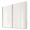 BAUHAUS Express Möbel Schwebetürenschrank Swift B X T X H: 200 X 68 X 216 Cm, Mit Glasfronten, Mit Zubehör, Farbe Front: Weiß, Farbe Korpus: Weiß