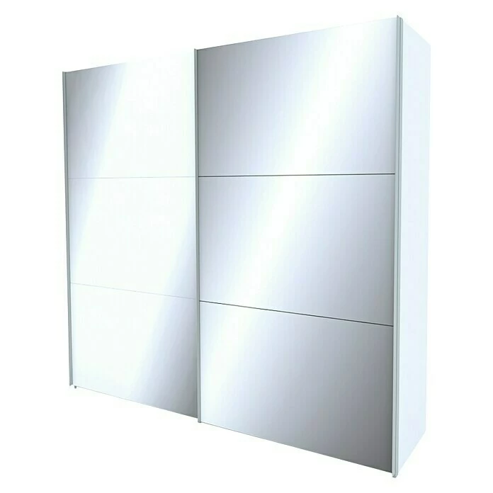BAUHAUS Express Möbel Schwebetürenschrank Stars B X T X H: 250 X 68 X 236 Cm, Farbe Griff: Aluminiumfarben, Farbe Front: Weißglas/Spiegel, Farbe Korpus: Weiß 1 BAUHAUS Express Möbel Schwebetürenschrank Stars B X T X H: 250 X 68 X 236 Cm, Farbe Griff: Aluminiumfarben, Farbe Front: Weißglas/Spiegel, Farbe Korpus: Weiß