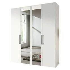 BAUHAUS Express Möbel Drehtürschrank Brooklyn B X T X H: 200 X 58 X 216 Cm, Weiß, Mit Spiegel