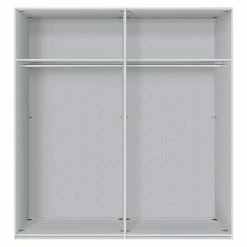 BAUHAUS Express Möbel Drehtürschrank Brooklyn B X T X H: 200 X 58 X 216 Cm, Weiß, Mit Spiegel -Cheap Regale Store 12 1666