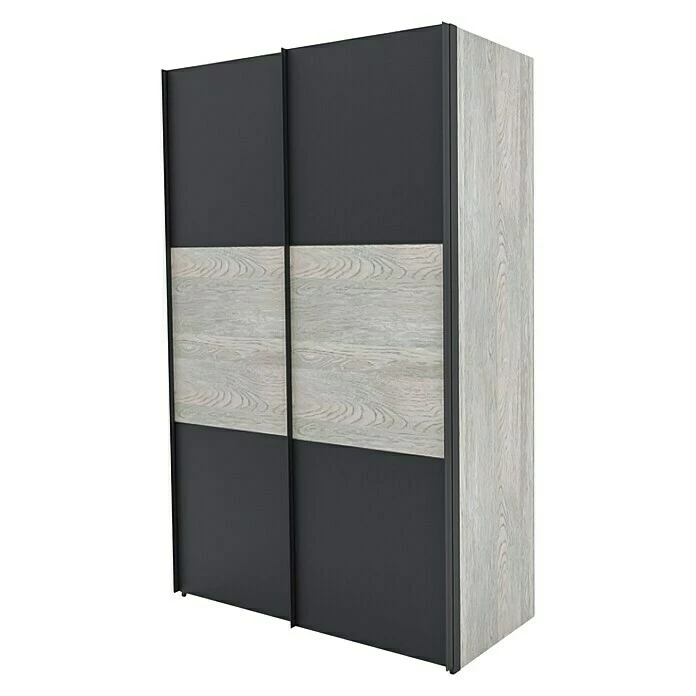 BAUHAUS Express Möbel Schwebetürenschrank Stars B X T X H: 150 X 68 X 236 Cm, Farbe Griff: Graphitfarben, Farbe Front: Graphit/Platin Eiche, Farbe Korpus: Platin Eiche 1 BAUHAUS Express Möbel Schwebetürenschrank Stars B X T X H: 150 X 68 X 236 Cm, Farbe Griff: Graphitfarben, Farbe Front: Graphit/Platin Eiche, Farbe Korpus: Platin Eiche