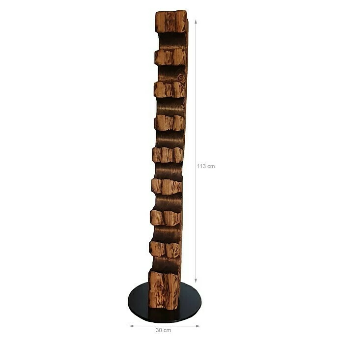 BAUHAUS Wood & Wishes Weinregal Premium Seitlich Höhe: 113 Cm, Anzahl Flaschen: 8 Stk., Holz, Palisander 3 BAUHAUS Wood & Wishes Weinregal Premium Seitlich Höhe: 113 Cm, Anzahl Flaschen: 8 Stk., Holz, Palisander – Bild 3