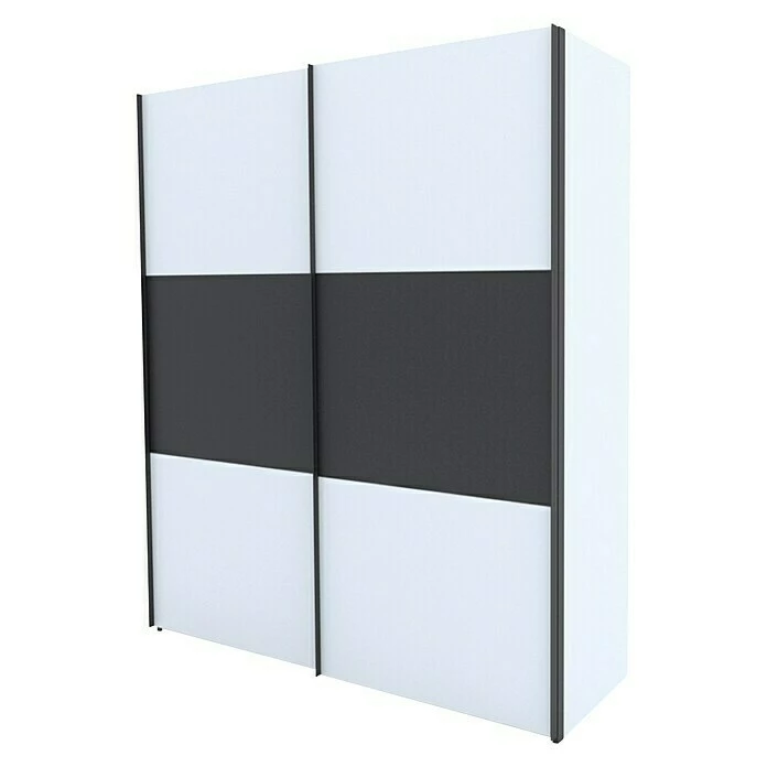 BAUHAUS Express Möbel Schwebetürenschrank Stars B X T X H: 200 X 68 X 236 Cm, Farbe Griff: Graphitfarben, Farbe Front: Weiß/Graphit, Farbe Korpus: Weiß 1 BAUHAUS Express Möbel Schwebetürenschrank Stars B X T X H: 200 X 68 X 236 Cm, Farbe Griff: Graphitfarben, Farbe Front: Weiß/Graphit, Farbe Korpus: Weiß