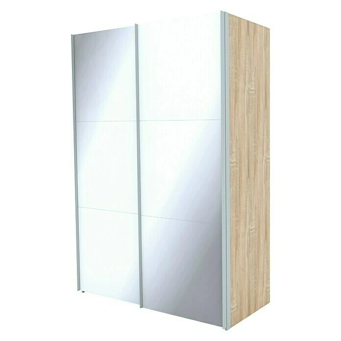 BAUHAUS Express Möbel Schwebetürenschrank Stars B X T X H: 150 X 68 X 216 Cm, Farbe Griff: Aluminiumfarben, Farbe Front: Weißglas, Farbe Korpus: Eiche Sonoma 1 BAUHAUS Express Möbel Schwebetürenschrank Stars B X T X H: 150 X 68 X 216 Cm, Farbe Griff: Aluminiumfarben, Farbe Front: Weißglas, Farbe Korpus: Eiche Sonoma