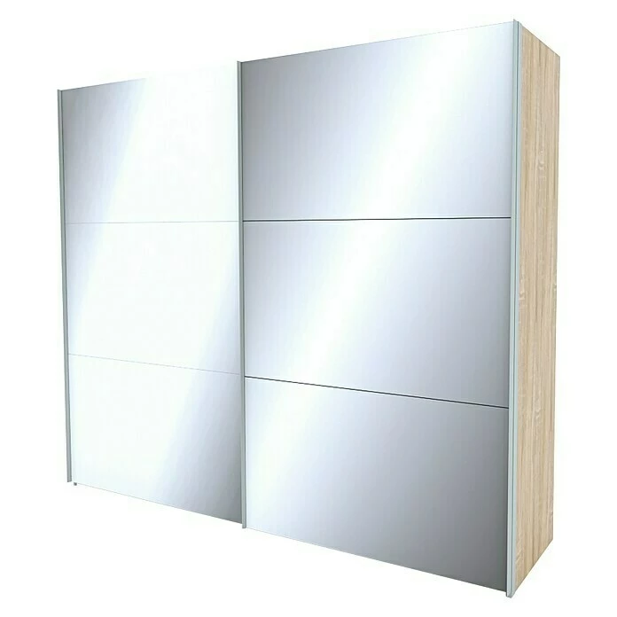 BAUHAUS Express Möbel Schwebetürenschrank Stars B X T X H: 250 X 68 X 216 Cm, Farbe Griff: Aluminiumfarben, Farbe Front: Weißglas/Spiegel, Farbe Korpus: Eiche Sonoma 1 BAUHAUS Express Möbel Schwebetürenschrank Stars B X T X H: 250 X 68 X 216 Cm, Farbe Griff: Aluminiumfarben, Farbe Front: Weißglas/Spiegel, Farbe Korpus: Eiche Sonoma