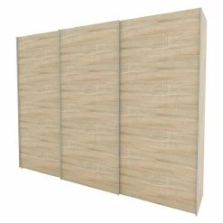 BAUHAUS Express Möbel Schwebetürenschrank Stars B X T X H: 300 X 68 X 236 Cm, Farbe Griff: Aluminiumfarben, Farbe Front: Eiche Sonoma, Farbe Korpus: Eiche Sonoma