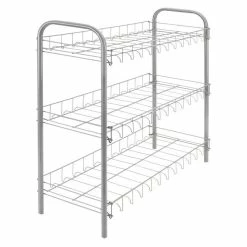 BAUHAUS Metaltex Schuhregal L X B X H: 23 X 64 X 59 Cm, Silber, Geeignet Für: 9 Paar Schuhe