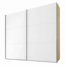 BAUHAUS Express Möbel Schwebetürenschrank Swift B X T X H: 150 X 68 X 216 Cm, Ohne Spiegel, Ohne Zubehör, Farbe Front: Weiß, Farbe Korpus: Eiche Jackson