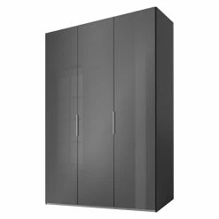 BAUHAUS Express Möbel Drehtürschrank Swift B X T X H: 150 X 58 X 216 Cm, Ohne Spiegel, Ohne Zubehör, Farbe Front: Basaltglas, Farbe Korpus: Basalt