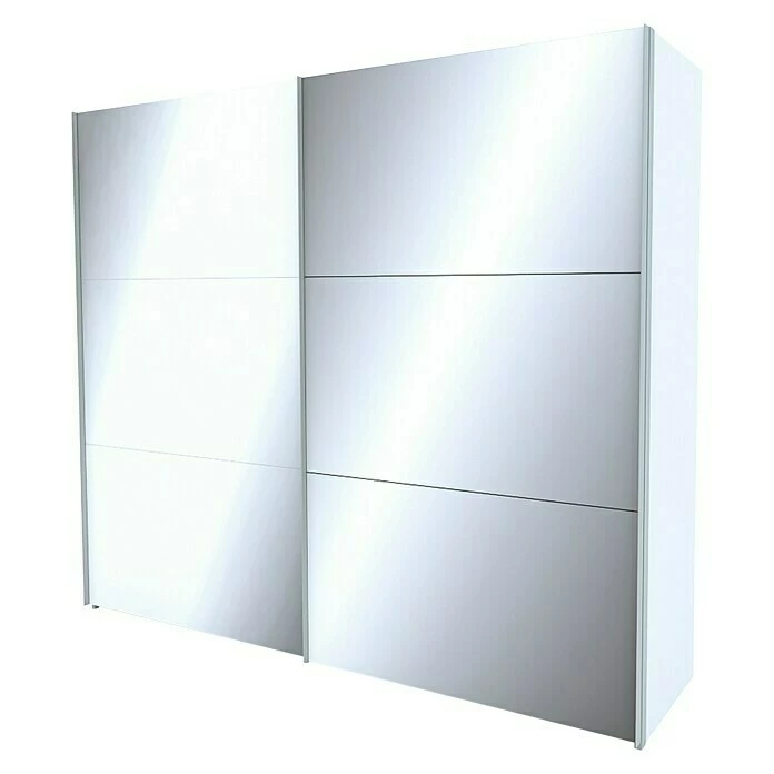 BAUHAUS Express Möbel Schwebetürenschrank Stars B X T X H: 250 X 68 X 216 Cm, Farbe Griff: Aluminiumfarben, Farbe Front: Weißglas/Spiegel, Farbe Korpus: Weiß 1 BAUHAUS Express Möbel Schwebetürenschrank Stars B X T X H: 250 X 68 X 216 Cm, Farbe Griff: Aluminiumfarben, Farbe Front: Weißglas/Spiegel, Farbe Korpus: Weiß