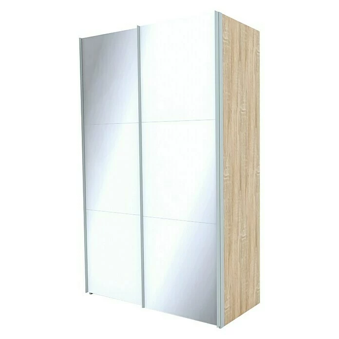 BAUHAUS Express Möbel Schwebetürenschrank Stars B X T X H: 150 X 68 X 236 Cm, Farbe Griff: Aluminiumfarben, Farbe Front: Weißglas, Farbe Korpus: Eiche Sonoma 1 BAUHAUS Express Möbel Schwebetürenschrank Stars B X T X H: 150 X 68 X 236 Cm, Farbe Griff: Aluminiumfarben, Farbe Front: Weißglas, Farbe Korpus: Eiche Sonoma