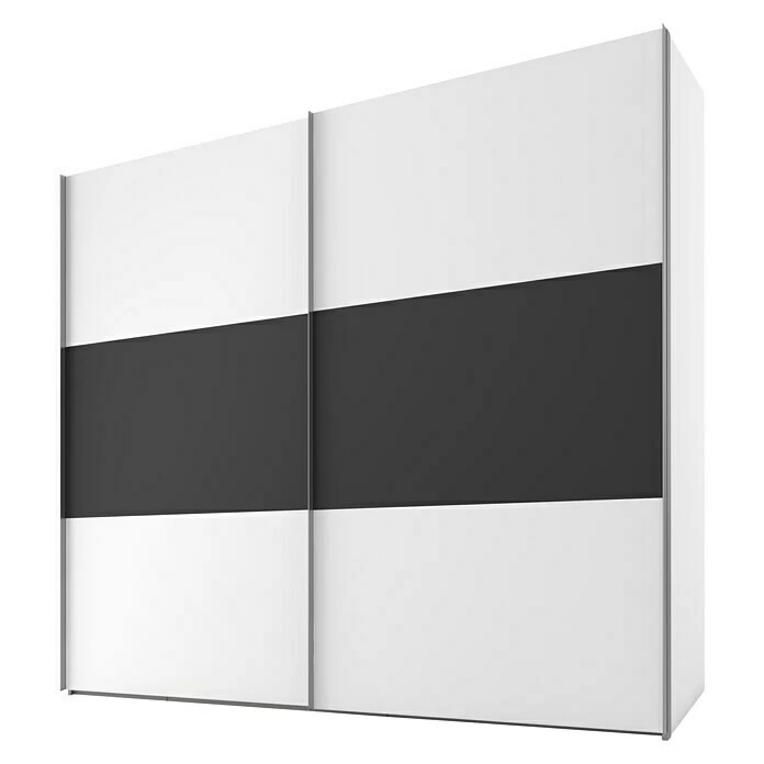 BAUHAUS Express Möbel Schwebetürenschrank Swift B X T X H: 150 X 68 X 216 Cm, Ohne Spiegel, Mit Zubehör, Farbe Front: Weiß/Basalt Horizontal, Farbe Korpus: Weiß 1 BAUHAUS Express Möbel Schwebetürenschrank Swift B X T X H: 150 X 68 X 216 Cm, Ohne Spiegel, Mit Zubehör, Farbe Front: Weiß/Basalt Horizontal, Farbe Korpus: Weiß