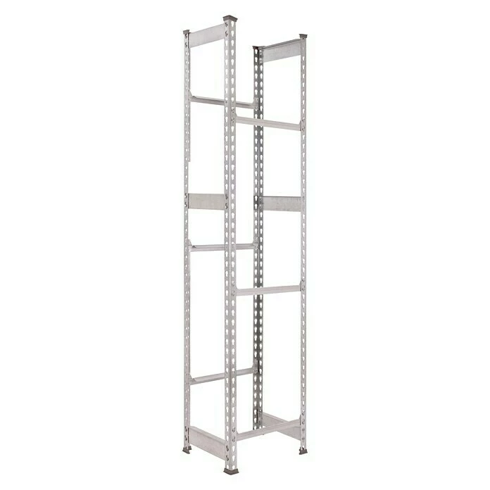 BAUHAUS Simonrack Simonbottle Metall-Getränkekistenregal Bottleclick L X B X H: 30 X 40 X 180 Cm, Traglast: 100 Kg/Boden, Anzahl Böden: 3, Silber 2 BAUHAUS Simonrack Simonbottle Metall-Getränkekistenregal Bottleclick L X B X H: 30 X 40 X 180 Cm, Traglast: 100 Kg/Boden, Anzahl Böden: 3, Silber – Bild 2