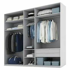 BAUHAUS Express Möbel Drehtürschrank Swift B X T X H: 250 X 58 X 216 Cm, Mit Spiegel, Mit Zubehör, Farbe Front: Basalt, Farbe Korpus: Eiche Jackson 8 BAUHAUS Express Möbel Drehtürschrank Swift B X T X H: 250 X 58 X 216 Cm, Mit Spiegel, Mit Zubehör, Farbe Front: Basalt, Farbe Korpus: Eiche Jackson -Cheap Regale Store 12 2304