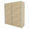 BAUHAUS Express Möbel Schwebetürenschrank Stars B X T X H: 200 X 68 X 216 Cm, Farbe Griff: Aluminiumfarben, Farbe Front: Eiche Sonoma, Farbe Korpus: Eiche Sonoma