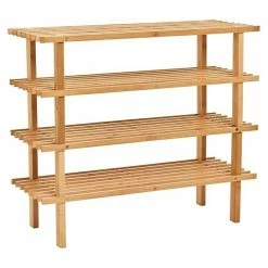 BAUHAUS Zeller Schuhregal L X B X H: 70 X 26 X 30 Cm, Braun, Holz -Cheap Regale Store 12 2352