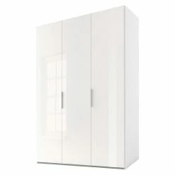 BAUHAUS Express Möbel Drehtürschrank Swift B X T X H: 150 X 58 X 216 Cm, Mit Glasfronten, Ohne Zubehör, Farbe Front: Weiß, Farbe Korpus: Weiß