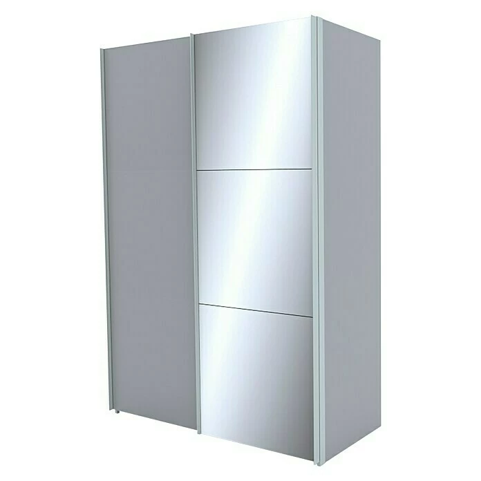 BAUHAUS Express Möbel Schwebetürenschrank Stars B X T X H: 150 X 68 X 236 Cm, Farbe Griff: Aluminiumfarben, Farbe Front: Seidengrau/Spiegel, Farbe Korpus: Seidengrau 1 BAUHAUS Express Möbel Schwebetürenschrank Stars B X T X H: 150 X 68 X 236 Cm, Farbe Griff: Aluminiumfarben, Farbe Front: Seidengrau/Spiegel, Farbe Korpus: Seidengrau