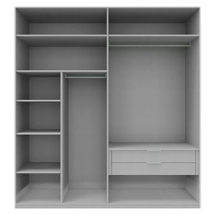 BAUHAUS Express Möbel Schwebetürenschrank Swift B X T X H: 200 X 68 X 216 Cm, Mit Glasfronten, Mit Zubehör, Farbe Front: Basalt, Farbe Korpus: Basalt 2 BAUHAUS Express Möbel Schwebetürenschrank Swift B X T X H: 200 X 68 X 216 Cm, Mit Glasfronten, Mit Zubehör, Farbe Front: Basalt, Farbe Korpus: Basalt – Bild 2