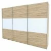 BAUHAUS Express Möbel Schwebetürenschrank Stars B X T X H: 300 X 68 X 216 Cm, Farbe Front: Eiche Sonoma/Weiß, Farbe Korpus: Eiche Sonoma