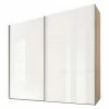 BAUHAUS Express Möbel Schwebetürenschrank Swift B X T X H: 150 X 68 X 216 Cm, Mit Glasfronten, Ohne Zubehör, Farbe Front: Weiß, Farbe Korpus: Eiche Jackson