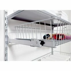 BAUHAUS Element System Drahtkorb 35 X 80 Cm, Mit Auszug, Weiß/Aluminium -Cheap Regale Store 12 2575