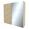 BAUHAUS Express Möbel Schwebetürenschrank Stars B X T X H: 250 X 68 X 236 Cm, Farbe Griff: Aluminiumfarben, Farbe Front: Eiche Sonoma/Spiegel, Farbe Korpus: Eiche Sonoma