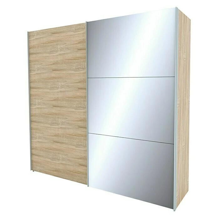 BAUHAUS Express Möbel Schwebetürenschrank Stars B X T X H: 250 X 68 X 236 Cm, Farbe Griff: Aluminiumfarben, Farbe Front: Eiche Sonoma/Spiegel, Farbe Korpus: Eiche Sonoma 1 BAUHAUS Express Möbel Schwebetürenschrank Stars B X T X H: 250 X 68 X 236 Cm, Farbe Griff: Aluminiumfarben, Farbe Front: Eiche Sonoma/Spiegel, Farbe Korpus: Eiche Sonoma