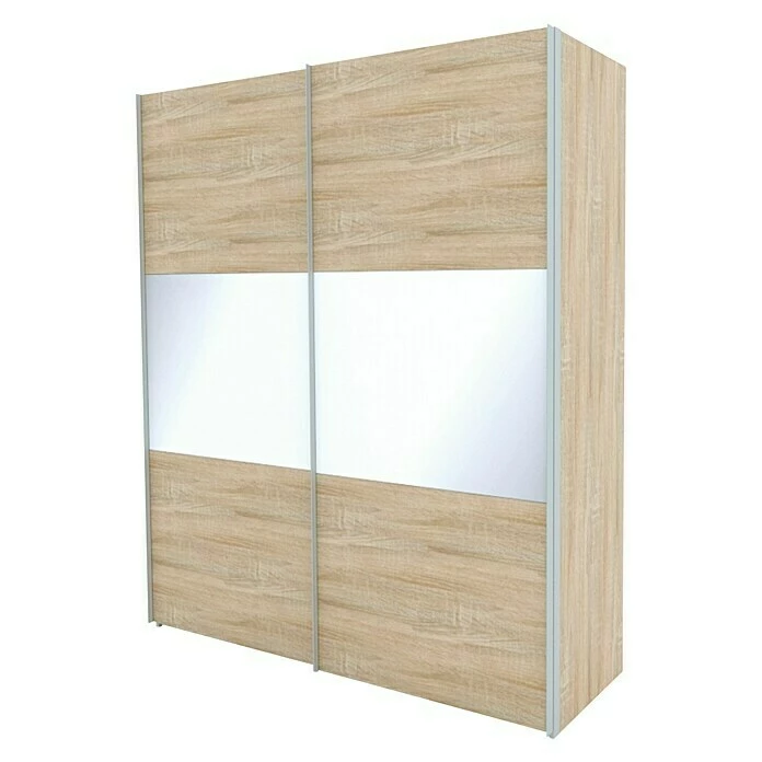 BAUHAUS Express Möbel Schwebetürenschrank Stars B X T X H: 200 X 68 X 236 Cm, Farbe Griff: Aluminiumfarben, Farbe Front: Eiche Sonoma/Weißglas, Farbe Korpus: Eiche Sonoma 1 BAUHAUS Express Möbel Schwebetürenschrank Stars B X T X H: 200 X 68 X 236 Cm, Farbe Griff: Aluminiumfarben, Farbe Front: Eiche Sonoma/Weißglas, Farbe Korpus: Eiche Sonoma