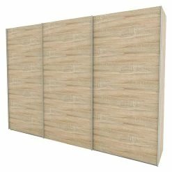 BAUHAUS Express Möbel Schwebetürenschrank Stars B X T X H: 300 X 68 X 216 Cm, Farbe Griff: Aluminiumfarben, Farbe Front: Eiche Sonoma, Farbe Korpus: Eiche Sonoma