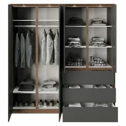 BAUHAUS Phönix Playboy Kleiderschrank Victoria L X B X H: 66,3 X 200 X 212 Cm, Nussbaum 9 BAUHAUS Phönix Playboy Kleiderschrank Victoria L X B X H: 66,3 X 200 X 212 Cm, Nussbaum -Cheap Regale Store 12 2679