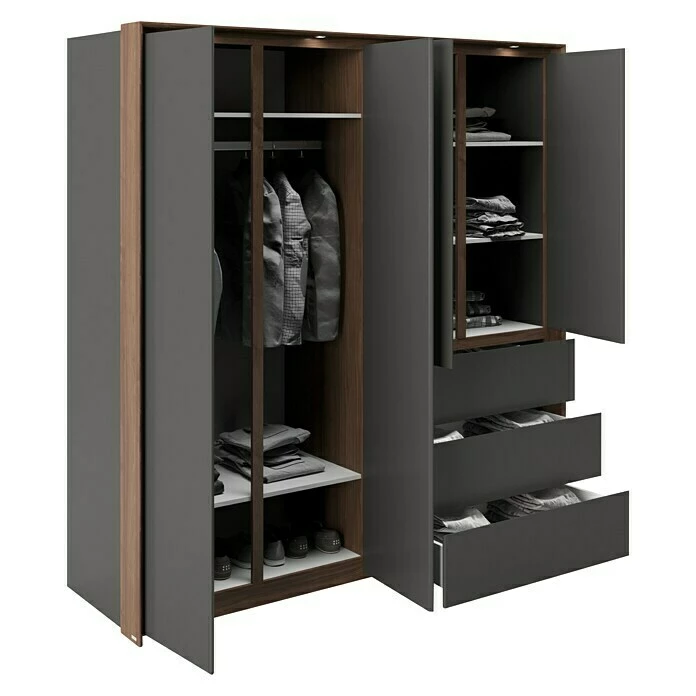 BAUHAUS Phönix Playboy Kleiderschrank Victoria L X B X H: 66,3 X 200 X 212 Cm, Nussbaum 5 BAUHAUS Phönix Playboy Kleiderschrank Victoria L X B X H: 66,3 X 200 X 212 Cm, Nussbaum – Bild 5