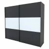 BAUHAUS Express Möbel Schwebetürenschrank Stars B X T X H: 250 X 68 X 216 Cm, Farbe Griff: Graphitfarben, Farbe Front: Graphit/Weiß, Farbe Korpus: Graphit