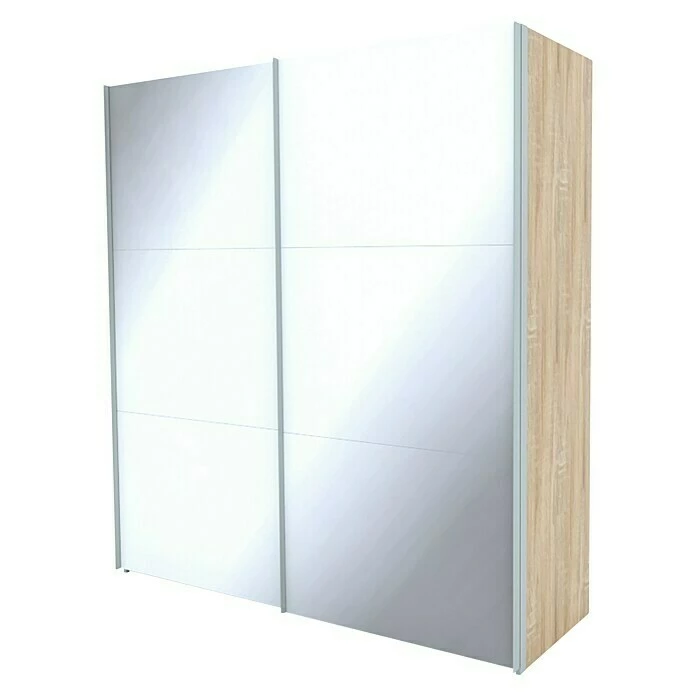 BAUHAUS Express Möbel Schwebetürenschrank Stars B X T X H: 200 X 68 X 236 Cm, Farbe Griff: Aluminiumfarben, Farbe Front: Weißglas, Farbe Korpus: Eiche Sonoma 1 BAUHAUS Express Möbel Schwebetürenschrank Stars B X T X H: 200 X 68 X 236 Cm, Farbe Griff: Aluminiumfarben, Farbe Front: Weißglas, Farbe Korpus: Eiche Sonoma