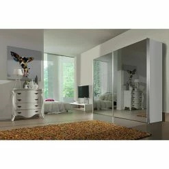 BAUHAUS Express Möbel Schwebetürenschrank Stars B X T X H: 250 X 68 X 236 Cm, Farbe Griff: Aluminiumfarben, Farbe Front: Spiegel, Farbe Korpus: Weiß 8 BAUHAUS Express Möbel Schwebetürenschrank Stars B X T X H: 250 X 68 X 236 Cm, Farbe Griff: Aluminiumfarben, Farbe Front: Spiegel, Farbe Korpus: Weiß -Cheap Regale Store 12 2925