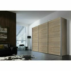 BAUHAUS Express Möbel Schwebetürenschrank Stars B X T X H: 300 X 68 X 216 Cm, Farbe Griff: Graphitfarben, Farbe Front: Graphit/Sonoma Eiche, Farbe Korpus: Sonoma Eiche -Cheap Regale Store 12 2993